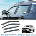 Smoke Gray Polycarbonate Window Deflector with Stainless Steel Trim Pack of 2 M50881