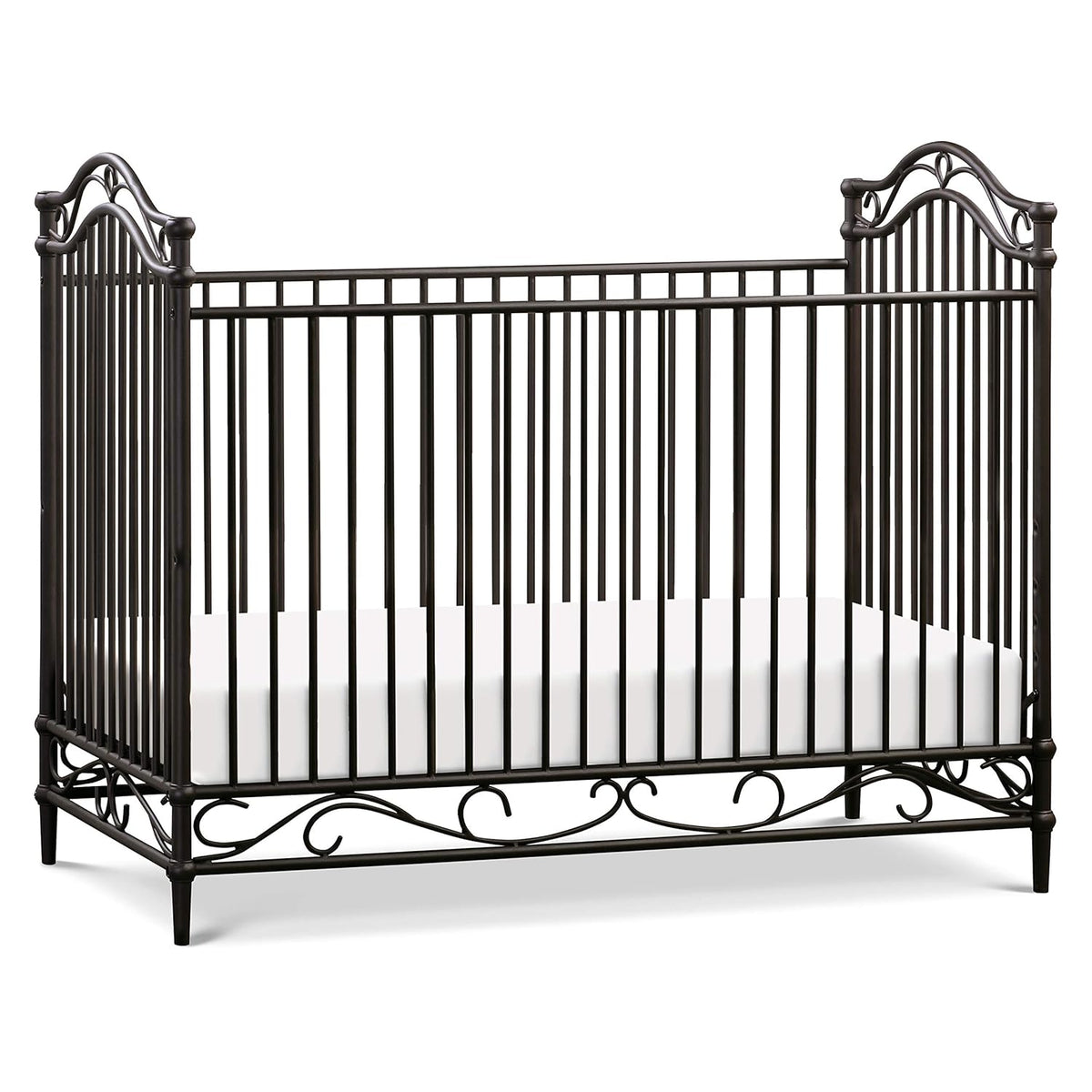 Vintage White 3-in-1 Convertible Metal Crib C9225