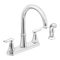 Chrome High-Arc Kitchen Faucet with Side Spray S98003