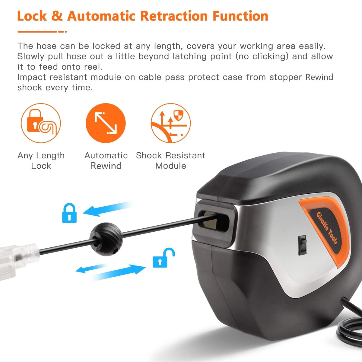 Retractable Extension Cord Reel J3014