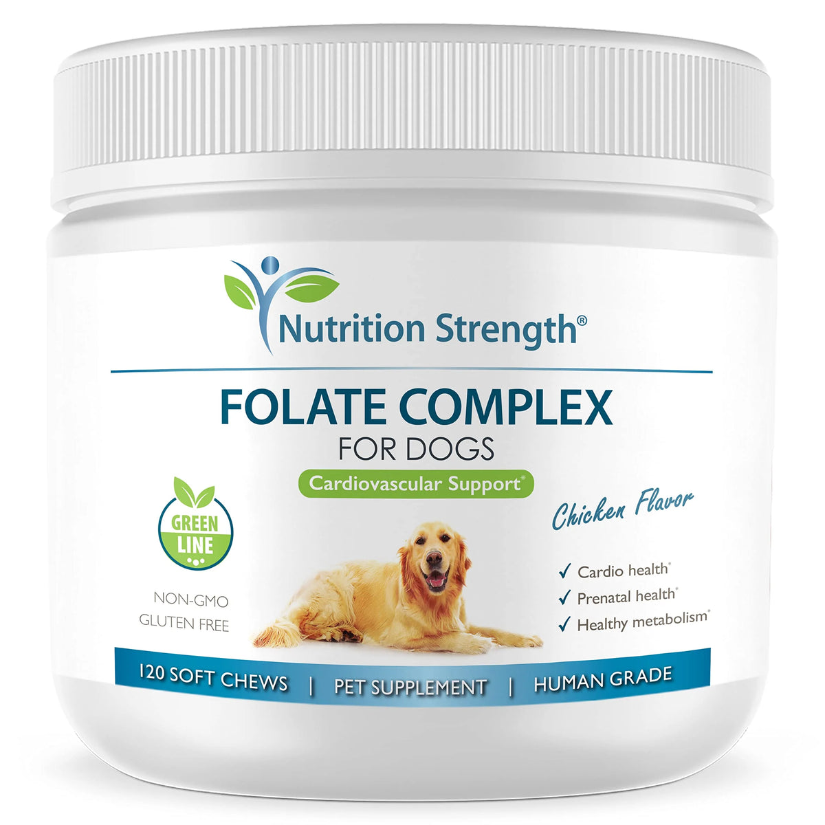 Folate for Dogs with Zinc, Biotin, Iron & Vitamin B12, 120 Soft Chews X1444