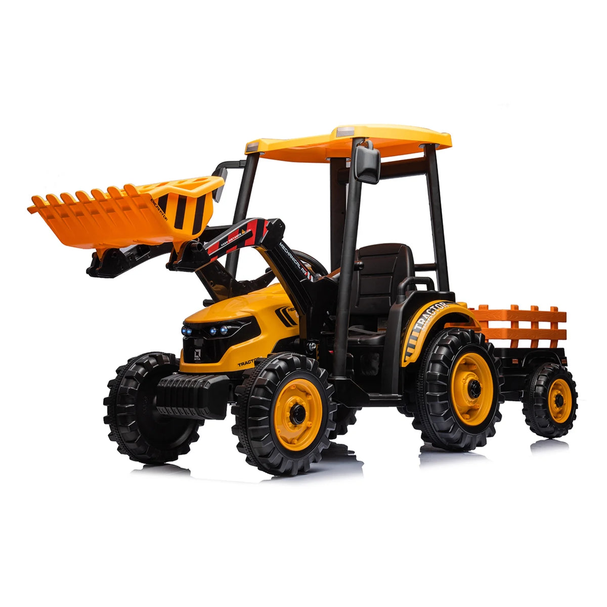 24 V Powered Ride Ons Tractor with Trailer, Green W631