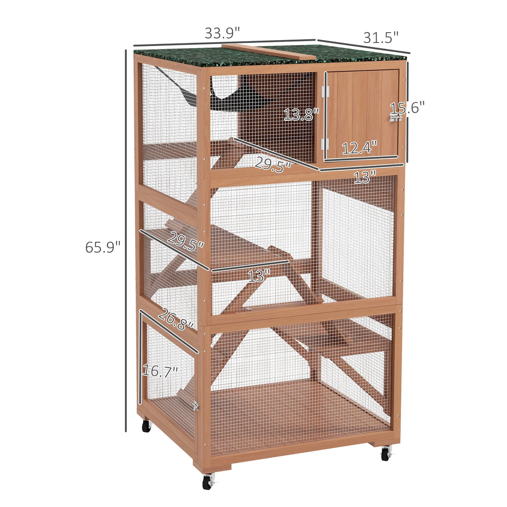 Outdoor Cat Enclosure with Hammock P85105