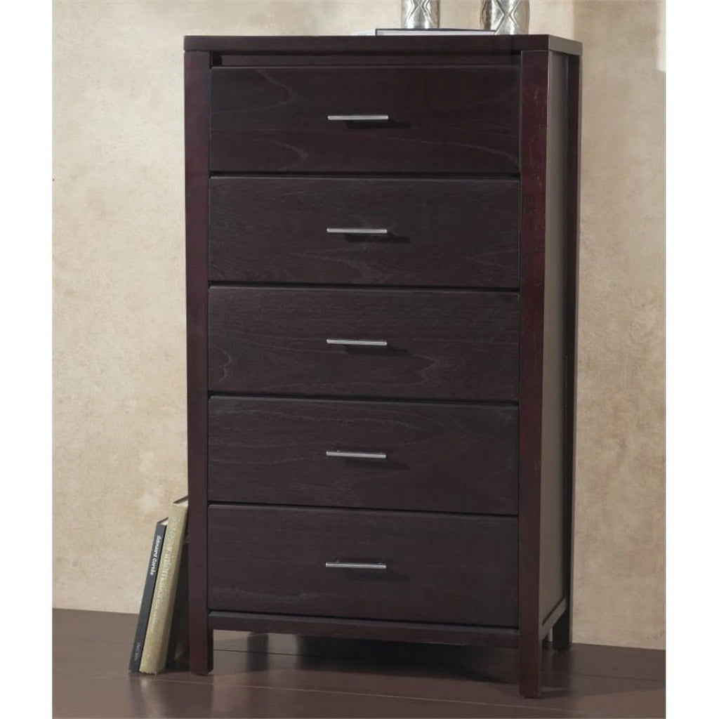 5 Drawer Chest in Espresso Finish G4851