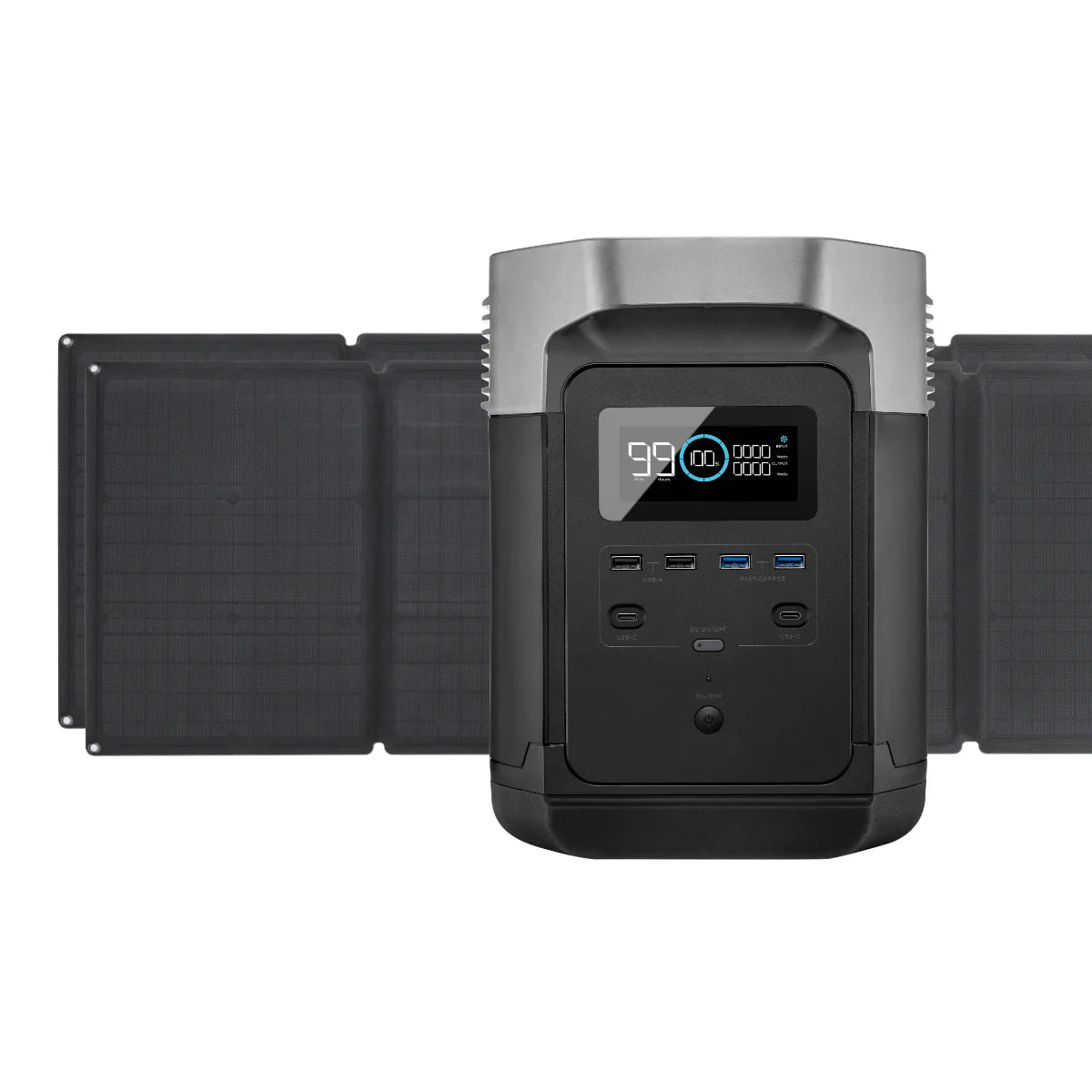 Portable Power Station and 2 x Portable Solar Panel V633