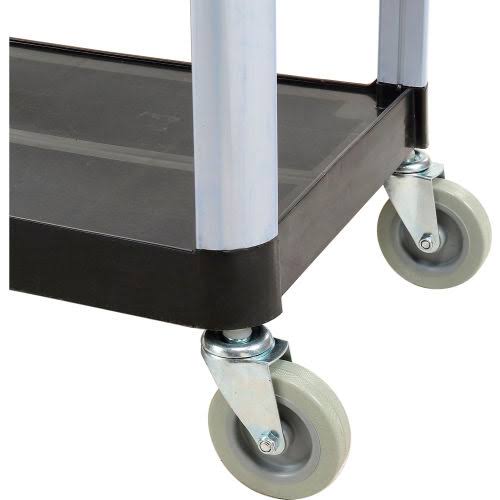 Black 3-Shelf Plastic Utility Cart W504