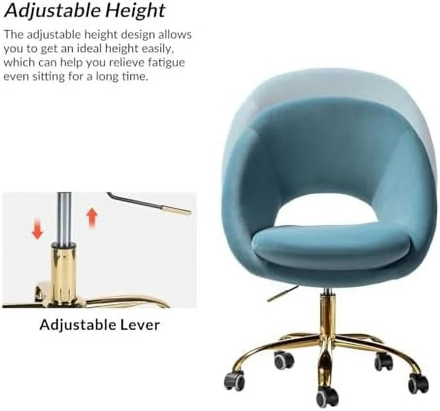 Yellow Velvet Office Chair X4825