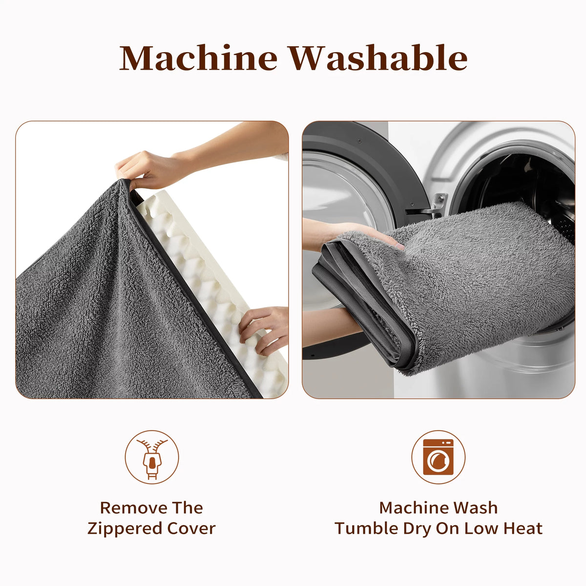 Orthopedic Dog Bed Plush Mattress with Removable Waterproof Cover Q509