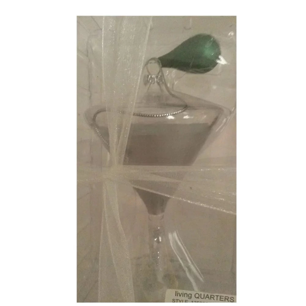 Vodka Martini Glass With Olive Ornament X135145