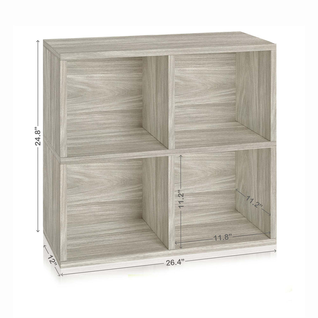 4 Cubby Bookcase Cube Shelf Organizer L591950