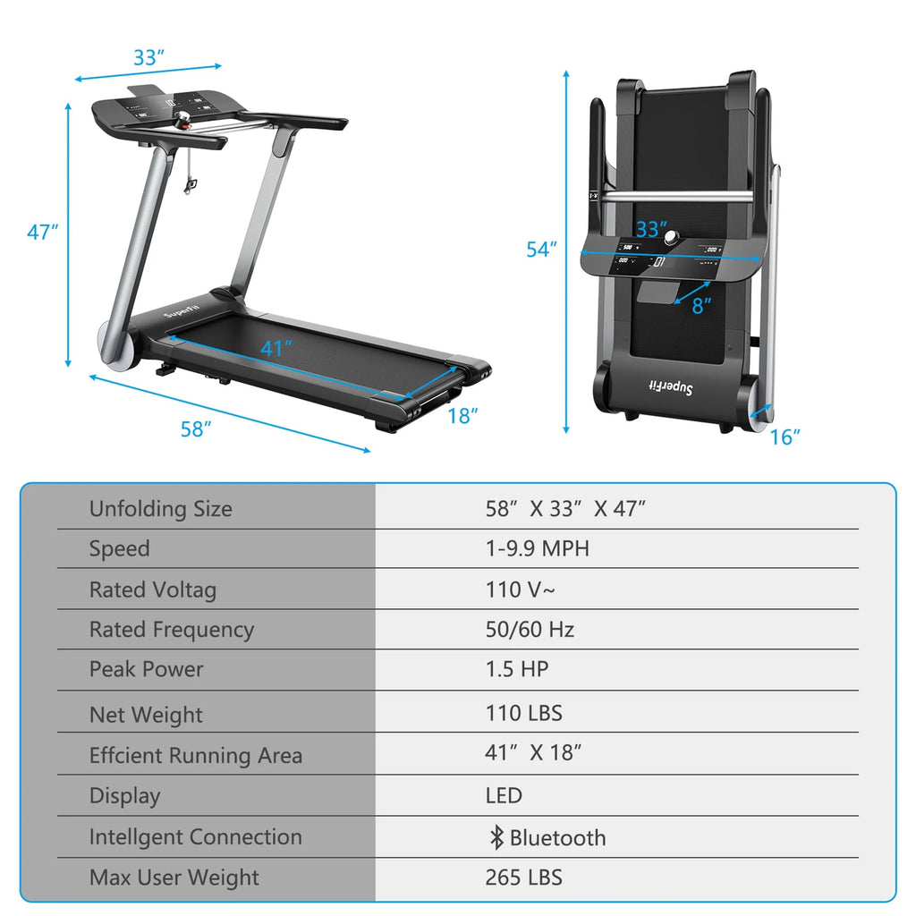 Electric Folding Treadmill F64216