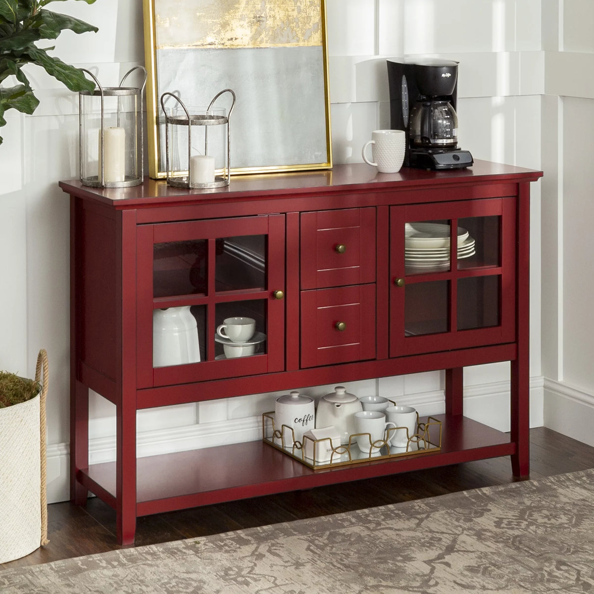 52" Wood Console Table TV Stand S389