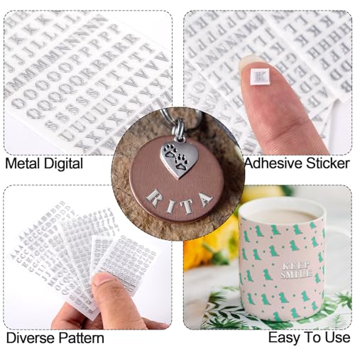 24 Pack Resin Mini Letter Stickers B267876