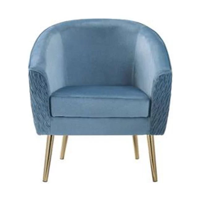 Blue Velvet Barrel Chair V647