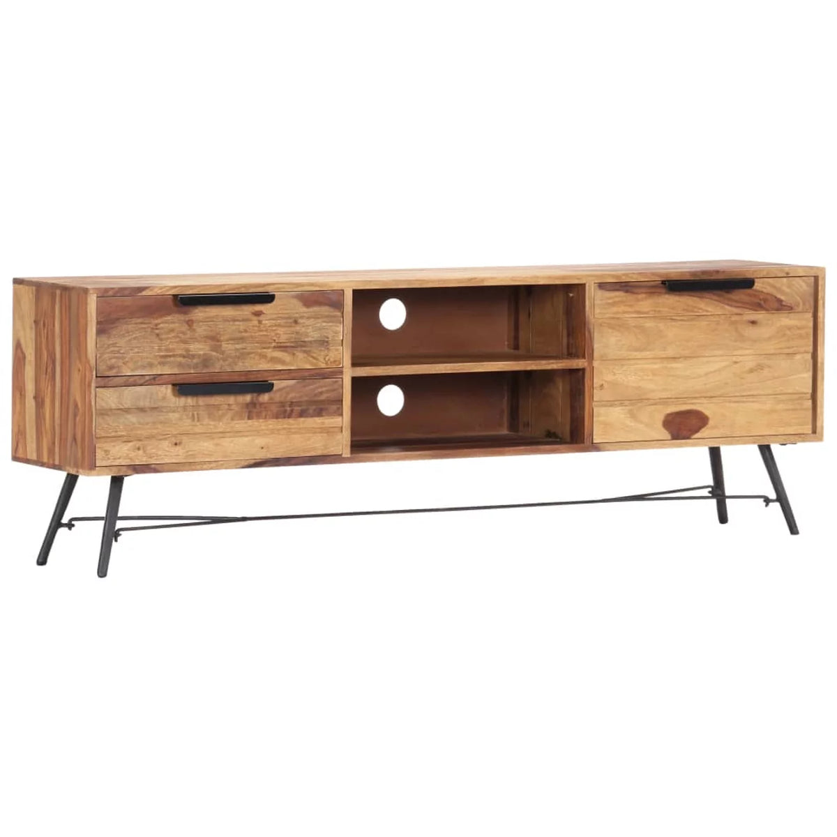 Sheesham Wood TV Cabinet with 1 Door 2 Drawers Z3781