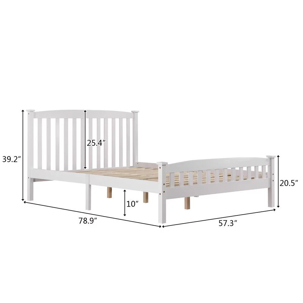 Full Bed Frame Wood with Headboard T10044