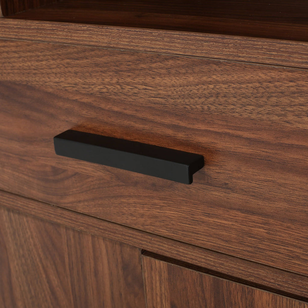 Dark Gray Black Faux Wood Cube Bookcase R62056
