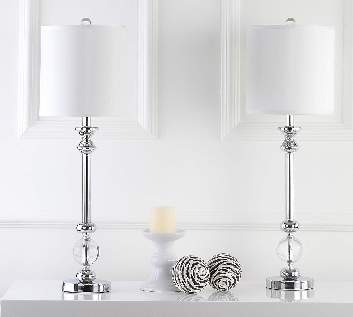 Crystal Candlestick 31-inch Table Lamp Set of 2 C312