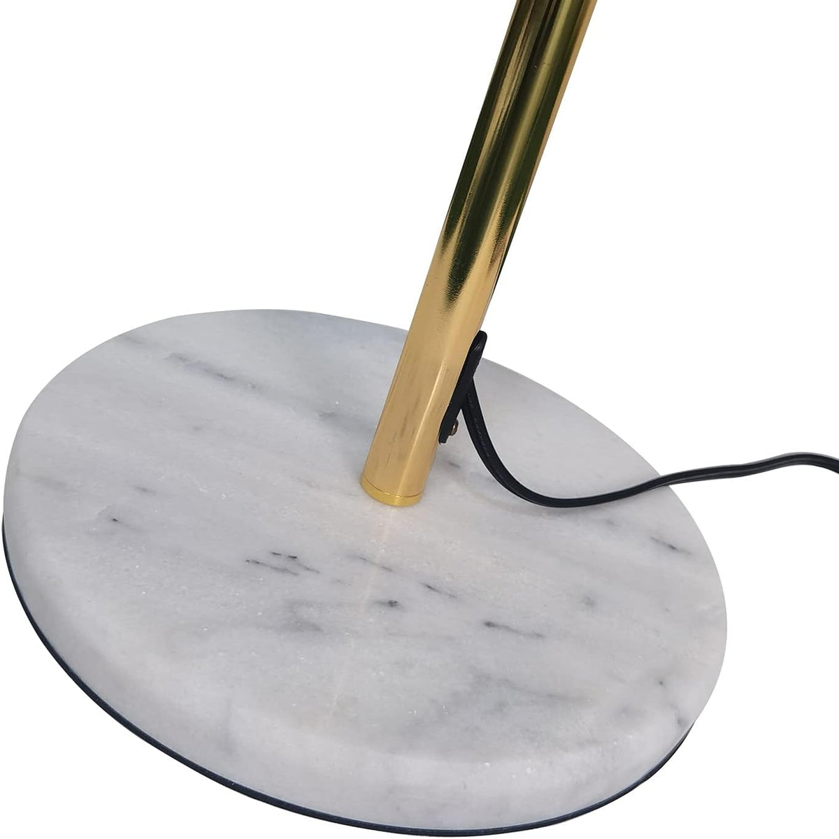 Modern Simplicity Floor Lamp with White Glass Ball Lampshade and Golden Metal Lamp Body G650111