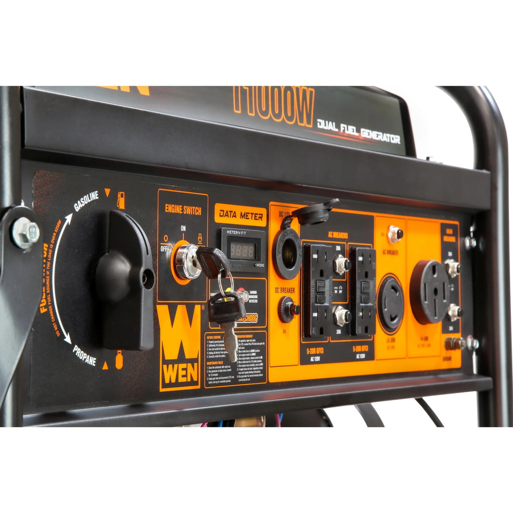11000-Watt Dual Fuel Portable Generator with Wheel Kit U865931