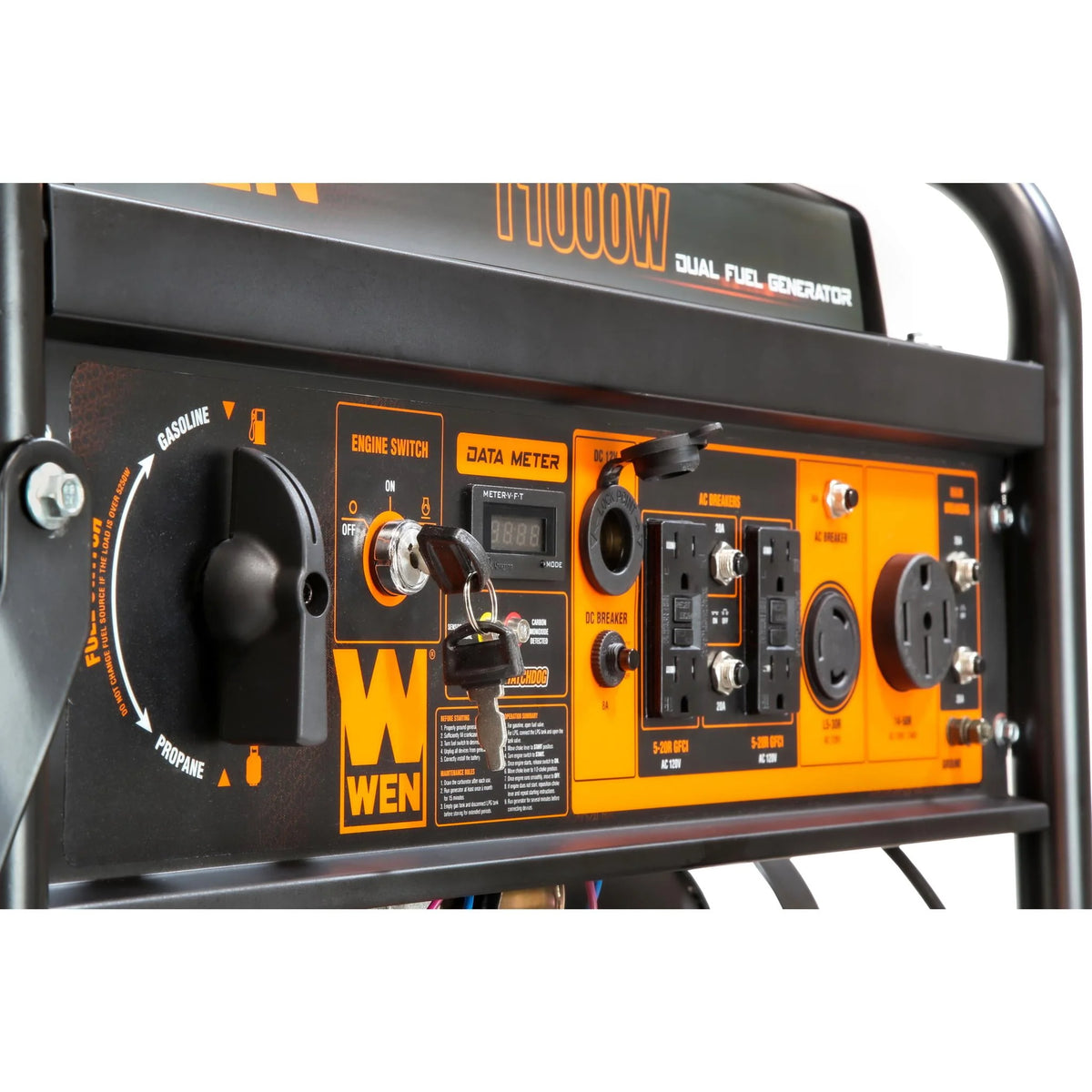 11000-Watt Dual Fuel Portable Generator with Wheel Kit U865931