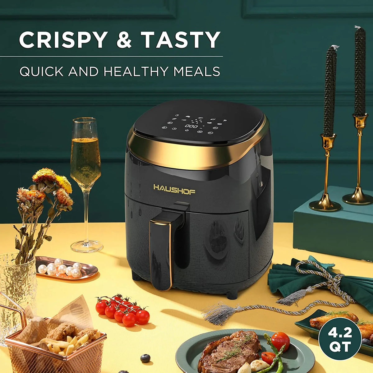 4.2 Quart Nonstick Stainless Steel Air Fryer Z3049