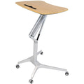 Height Adjustable Steel and Maple Mobile Desk Y7715