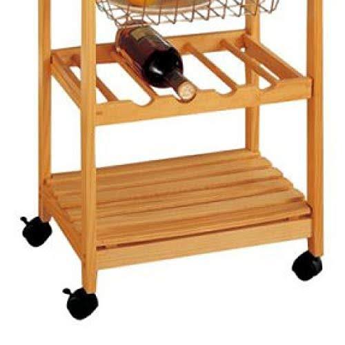 Natural Pinewood Mobile Kitchen Cart W52211