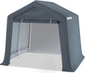 8x8 ft Portable Garage Shelter Outdoor Storage Shed Car Canopy Carport D957
