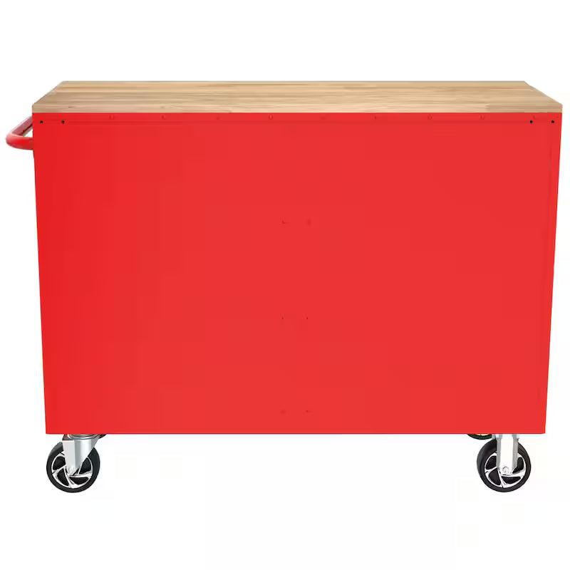 46 in. W Gloss Red Mobile Workbench Cabinet E80396