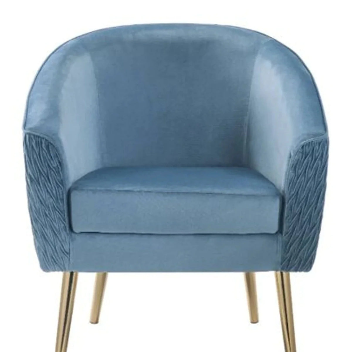 Blue Velvet Barrel Chair V647