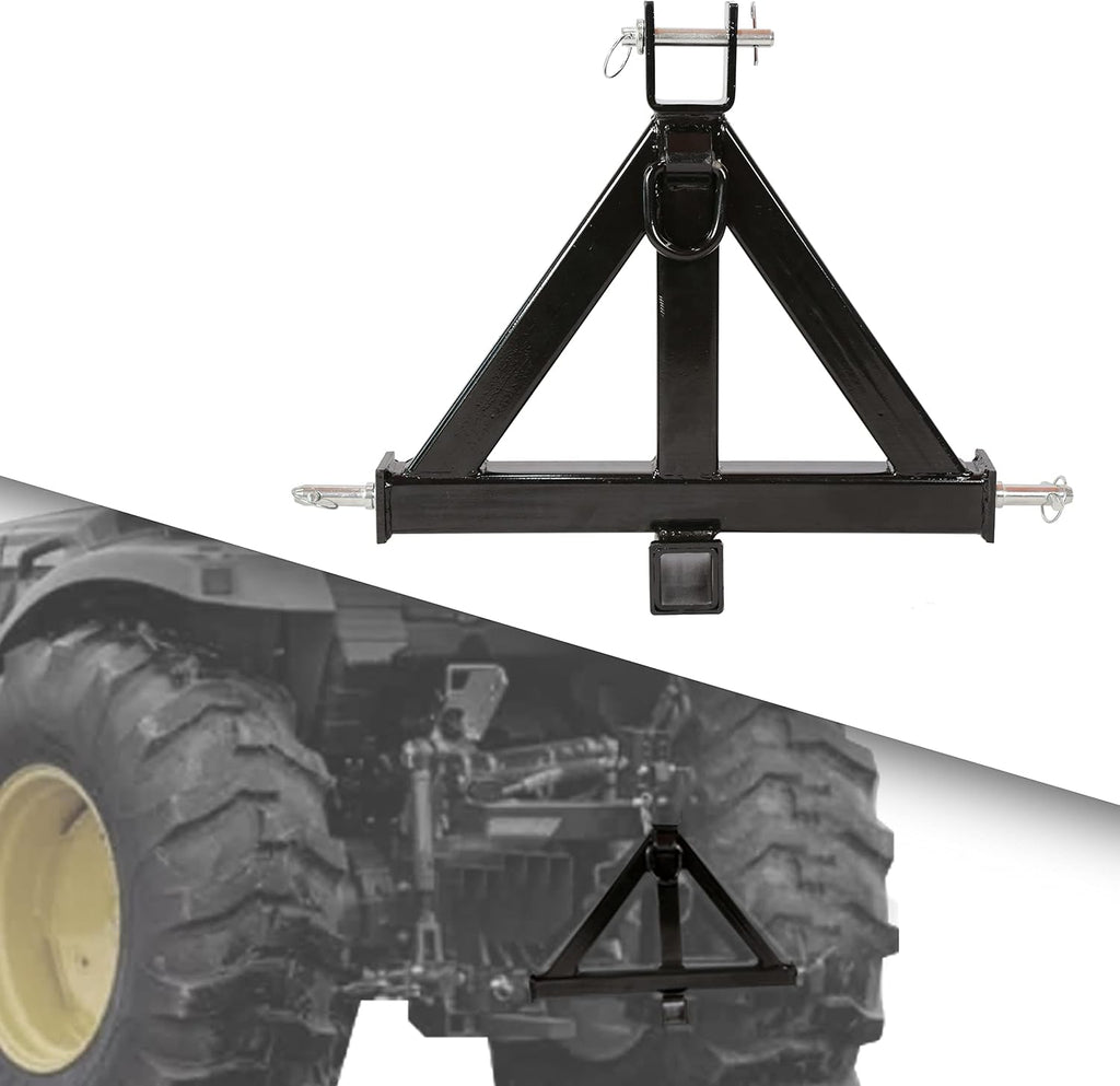 Heavy Duty 3 Point 2 Receiver Trailer Hitch Category 1 Tractor Tow Drawbar U68759