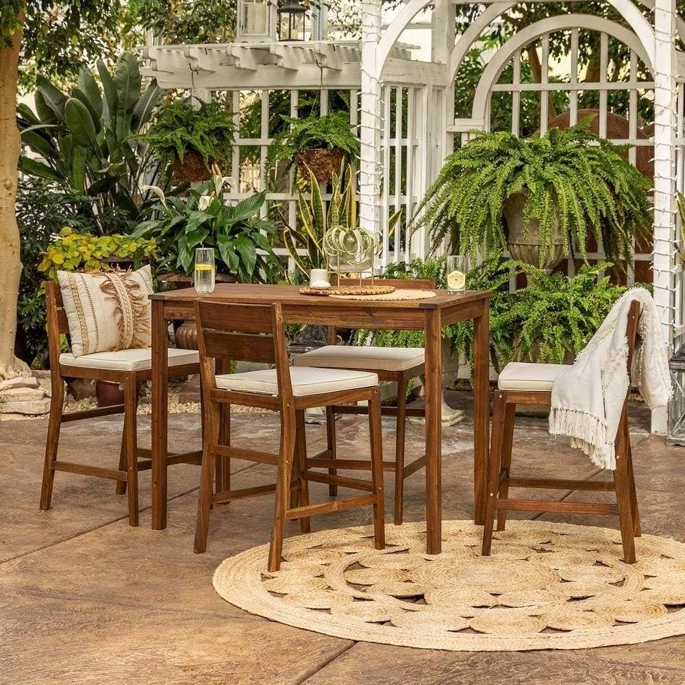 5-Piece Acacia Counter Height Dining Set H725