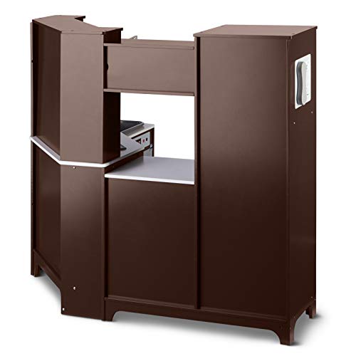 Kids Corner Wooden Kitchen Toy Playset with Stove, Oven, Sink, Fridge and Accessories J9226