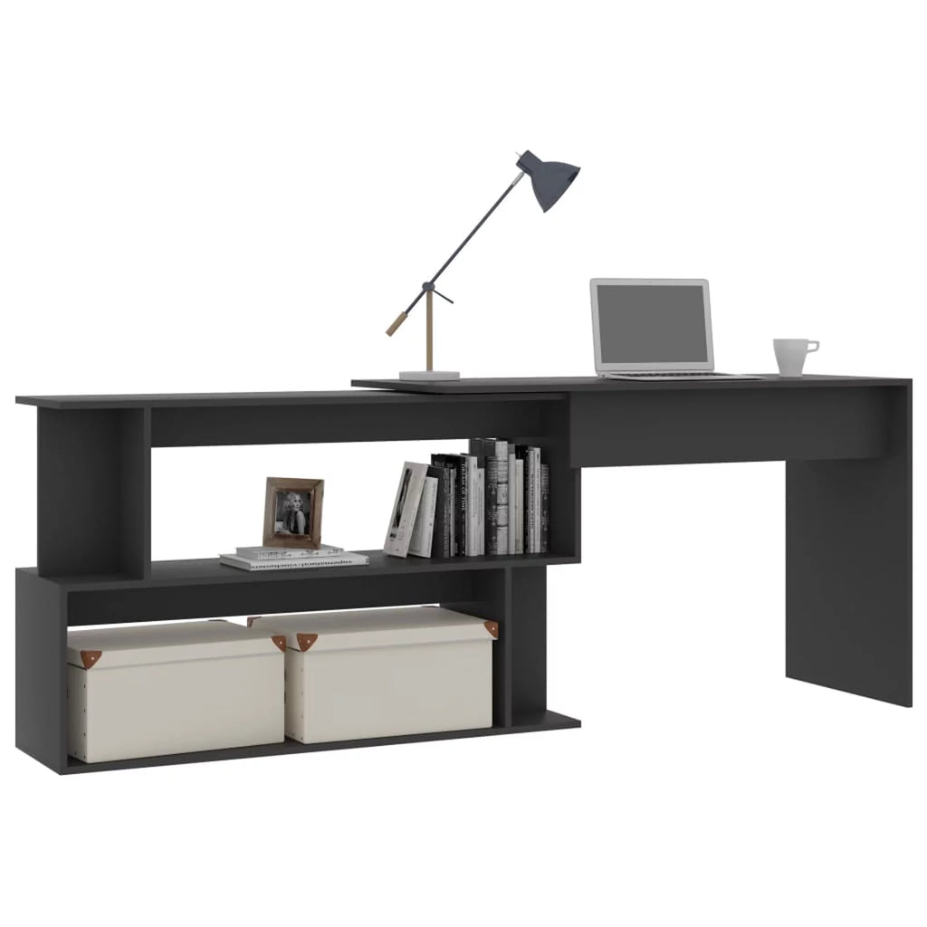 Gray Engineered Wood Corner Desk G891
