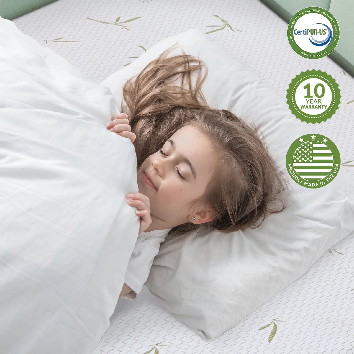 6 inch Twin Memory Foam Mattress with Bamboo Cover G36335