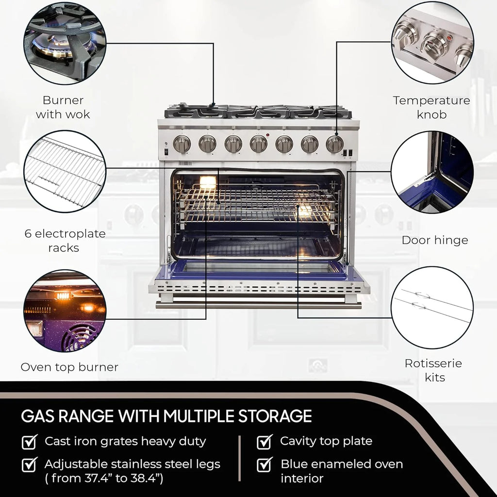 36" Freestanding Gas Range Q476