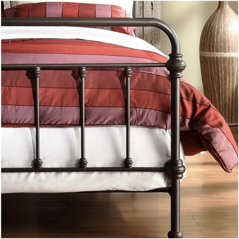 Queen Size Dark Bronze Metal Bed Frame T890736