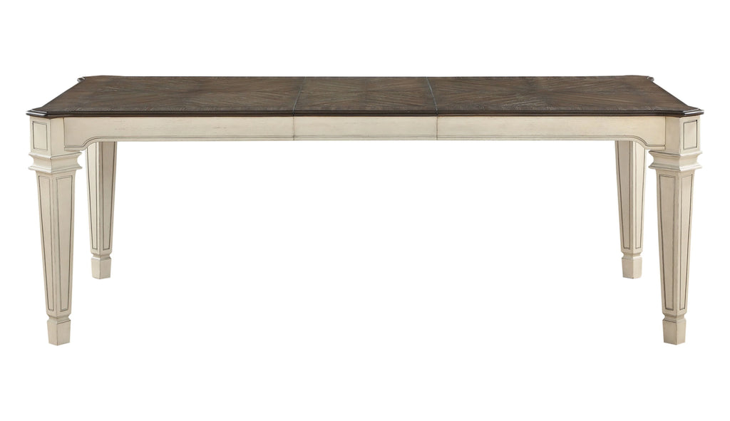 Antique White & Dark Oak Dining Table J262335