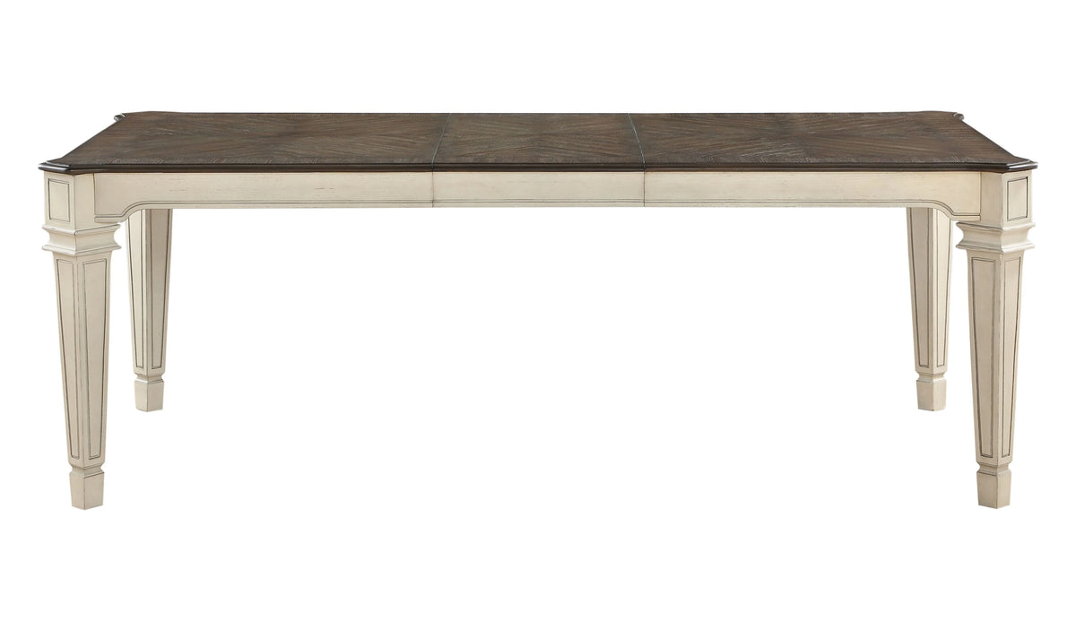 Antique White & Dark Oak Dining Table J262335