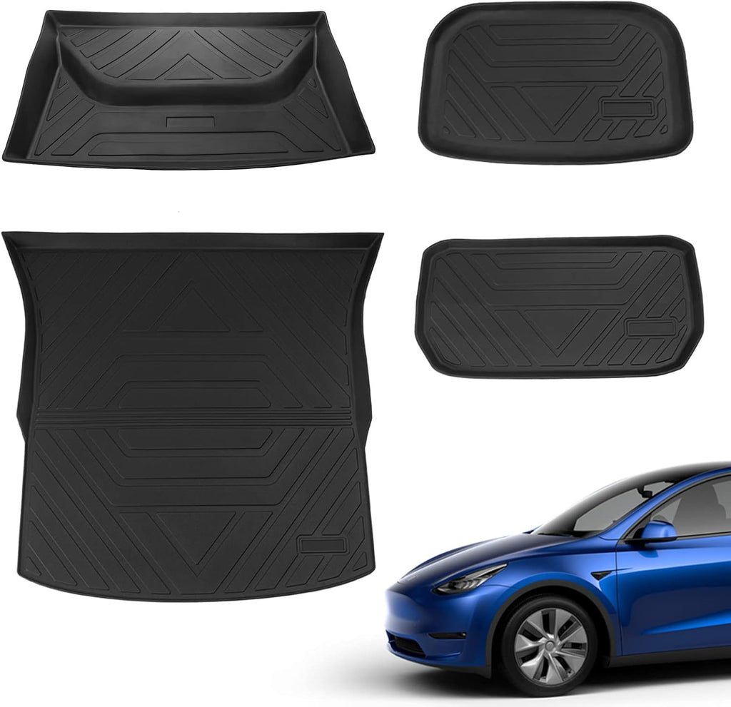 Tesla Model Y Trunk Mats Cargo Liners Floor Mats All Weather F95310