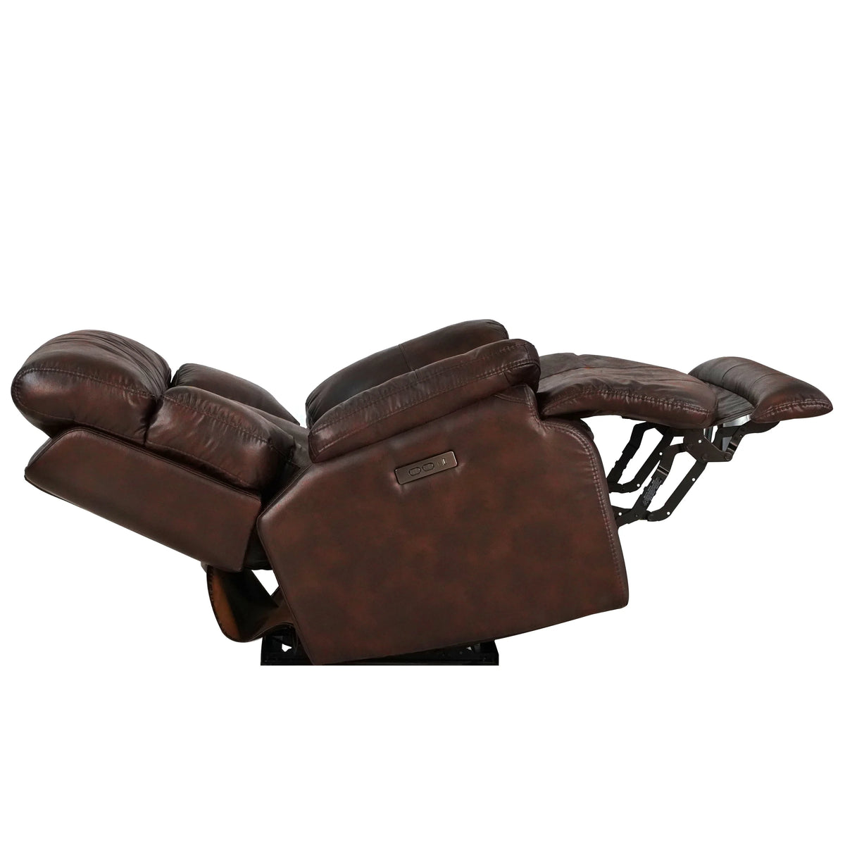 Chocolate Brown Leather Power Recliner D6176