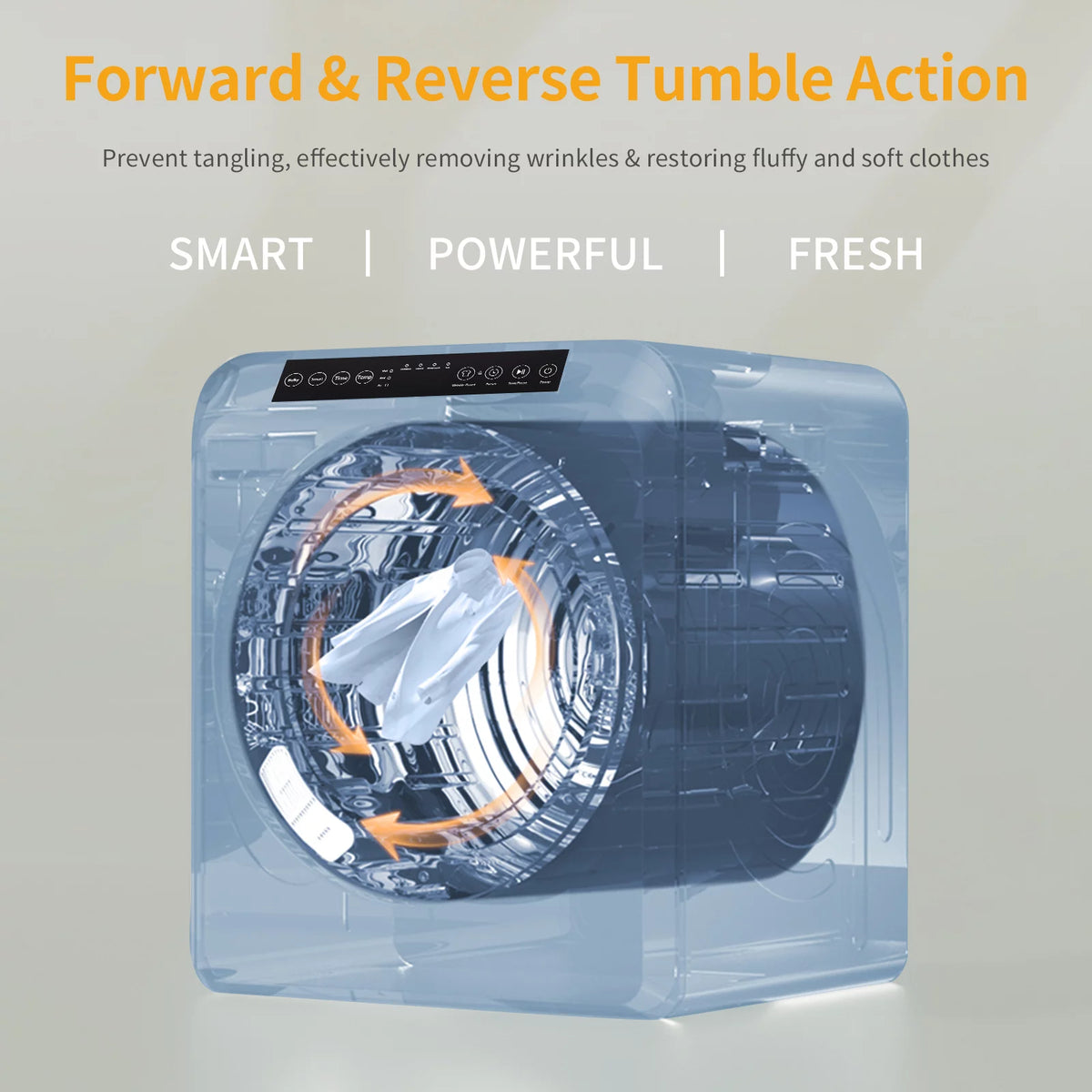 13.2LB Portable Front Load Laundry Dryer White L31729