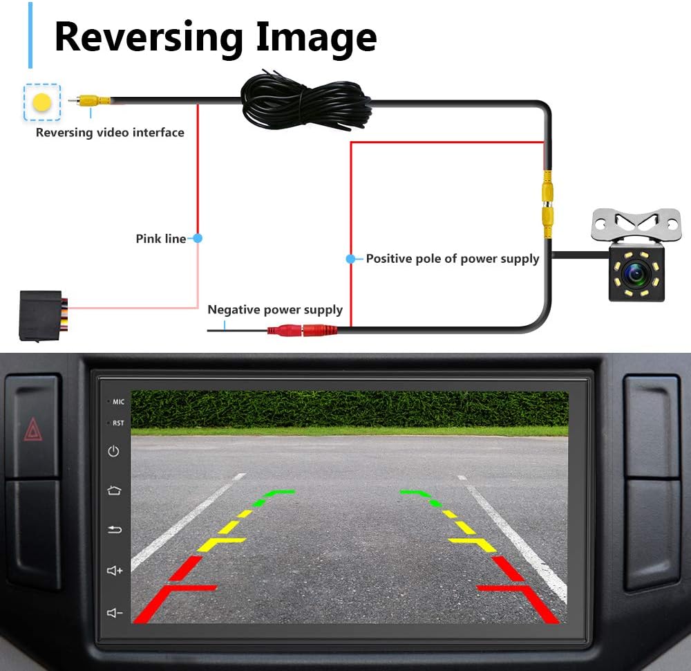 Double Din Touch Screen Car Stereo with Backup Camera O483