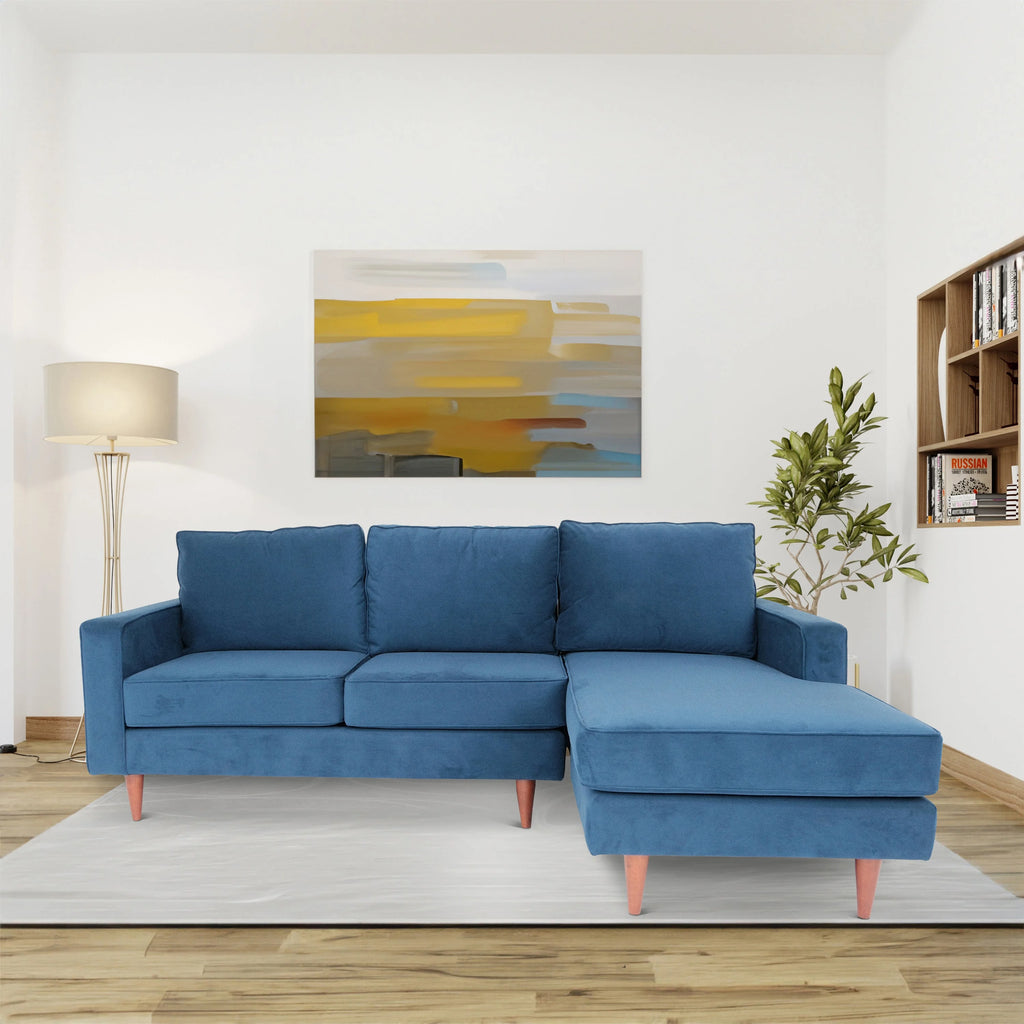 L Shaped Sectional Sofa Navy Blue K25930