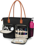 Black Portable Medical Tote Bag with Padded Laptop Sleeve O3655