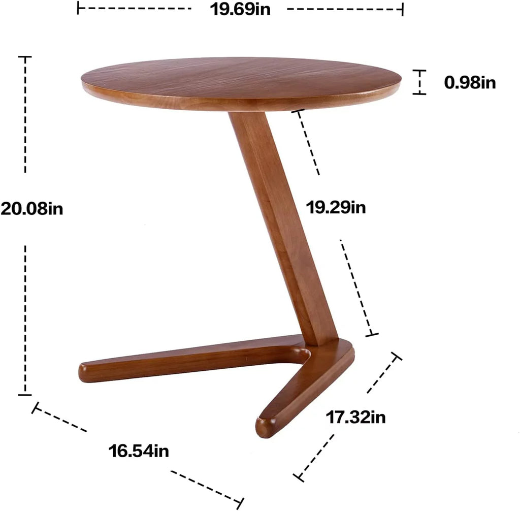 Set of 2 Accent Chairs with Arms and Side Table Z486