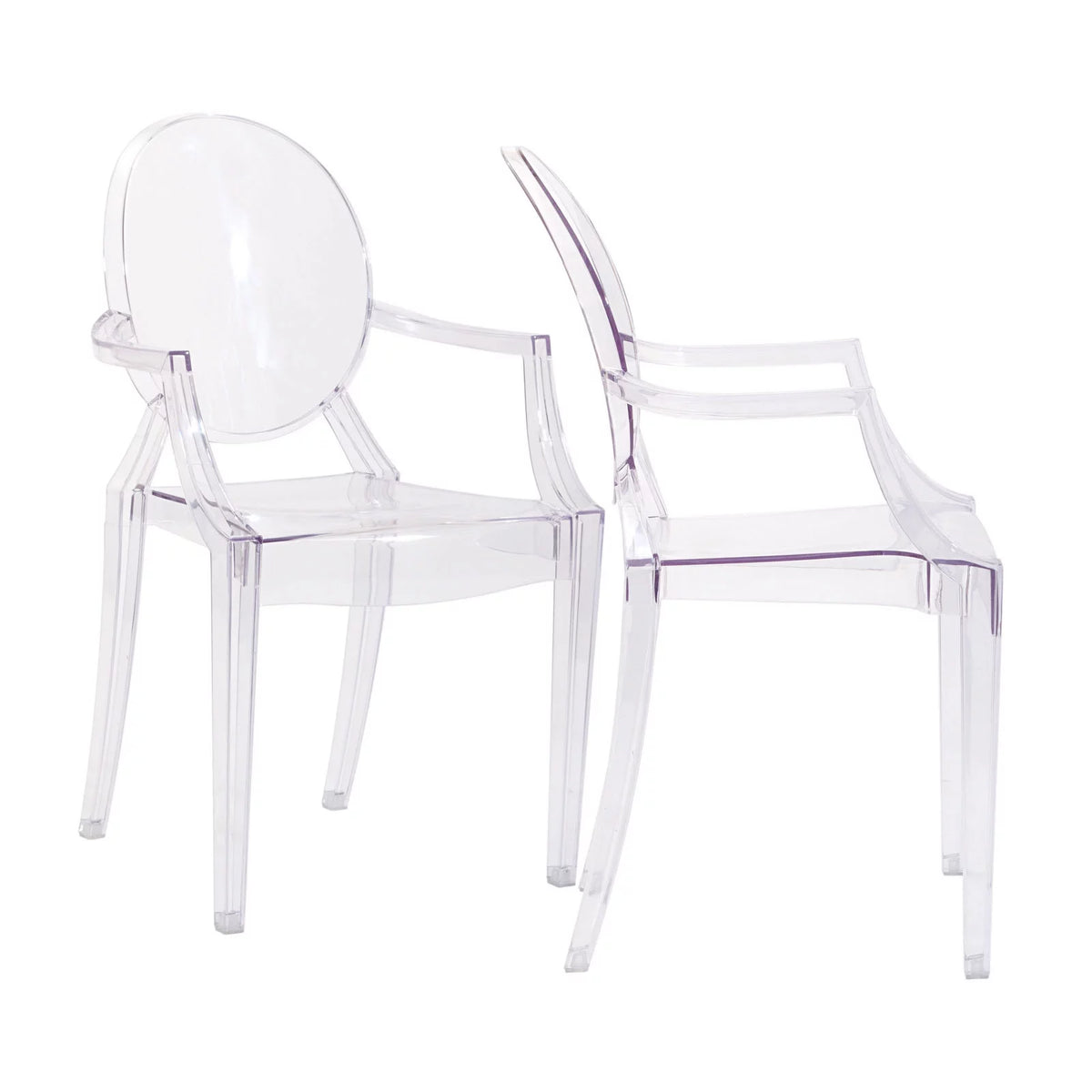 Clear Dining Armchairs Set of 2 E41475