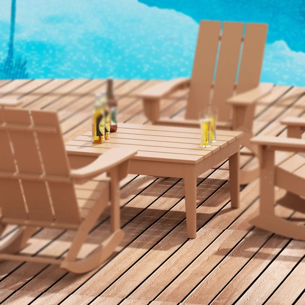 Black All Weather Poly Lumber Outdoor Coffee Table A210