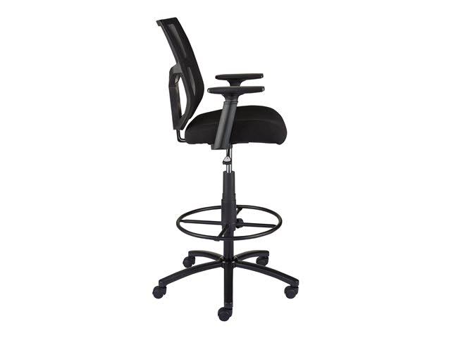 Black Mesh and Fabric Stool H6321